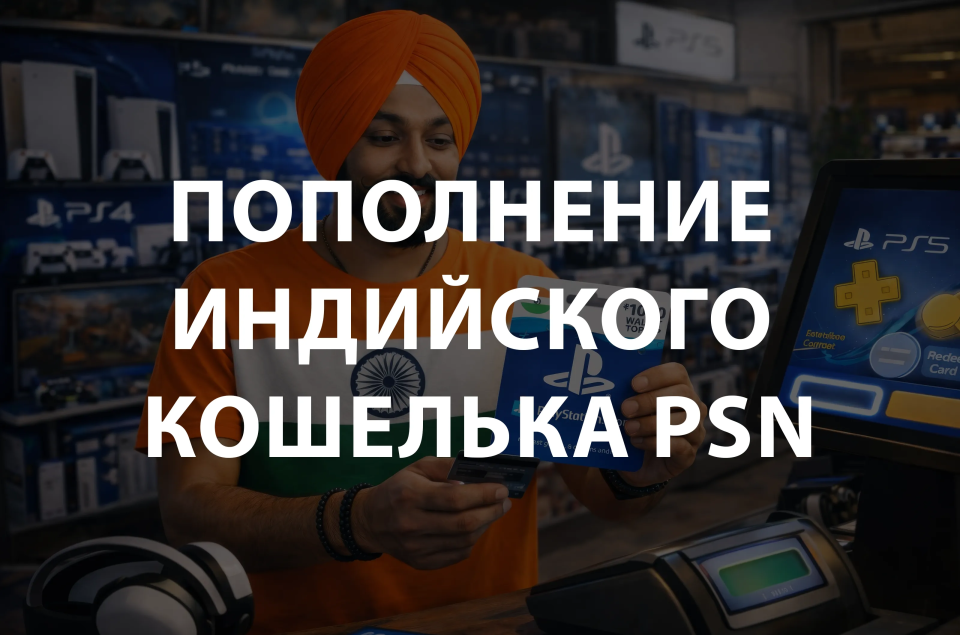 Пополнение индийского кошелька PSN